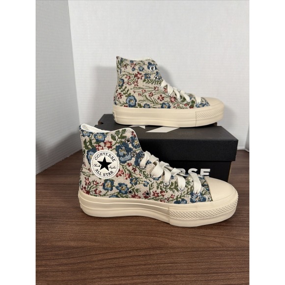 Converse Womens Sneakers Chuck Taylor Lift Platform Floral Tapestry A11992C Sz7W - Picture 4 of 7
